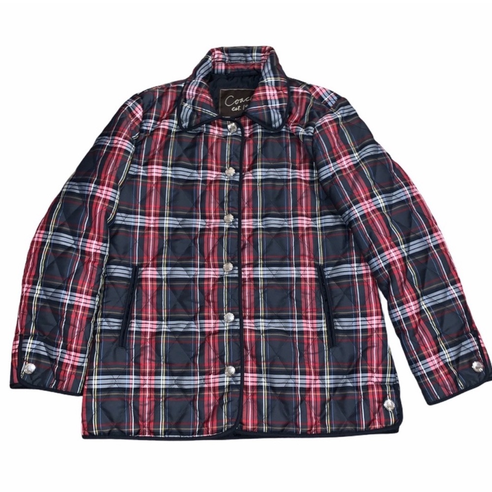 Coach Plaid Quilted Jacket Small